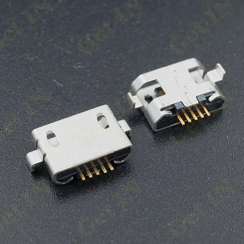 10 шт. 5pin Женский Micro USB разъем dip 2 фиксированные ножки широко используется в