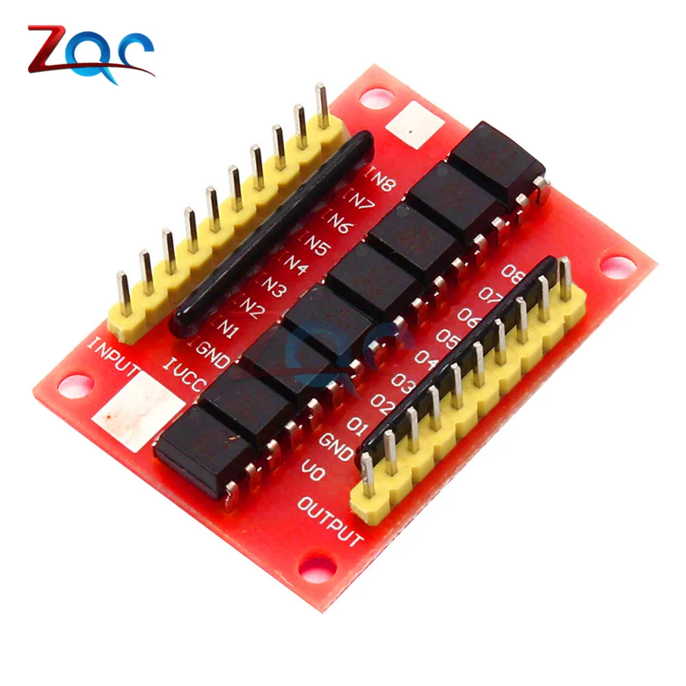 

8 Channel Optocoupler Isolation Board High Level Trigger Isolated Module Positive Phase Amplification Plate 50mA DC 12V