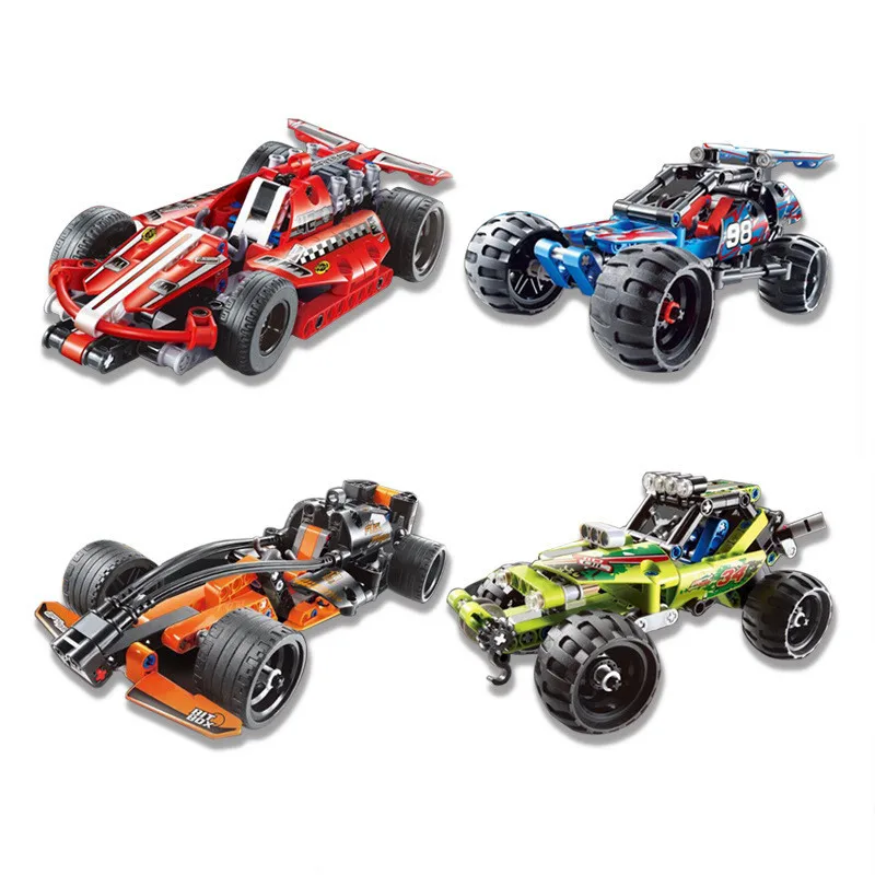 Decool Compatible Legoed Technic Trucks Pull Back Function Racer Car Sets Kit Building Blocks DIY Moc Bricks Children Toys Gifts | Игрушки и