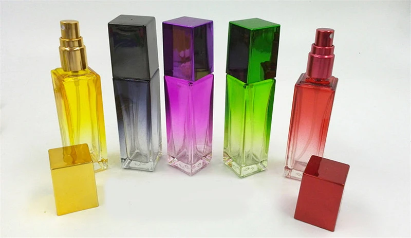 15 мл квадратный Цвет Стекло флакон духов многоразового Пустой Распылителем