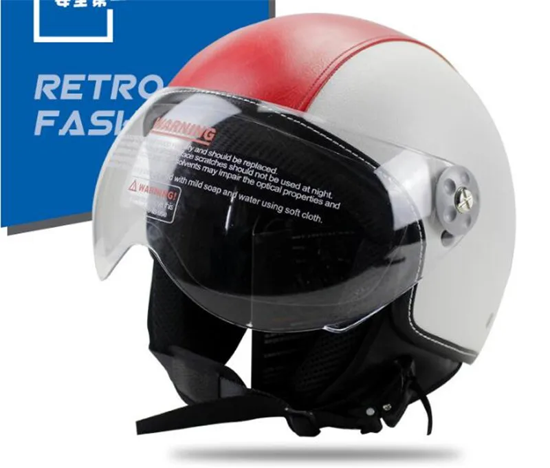 Черный шлем Spitfire moto rcycle, винтажный шлем с открытым лицом, ретро 3/4, полушлем casco moto capacete moto ciclismo