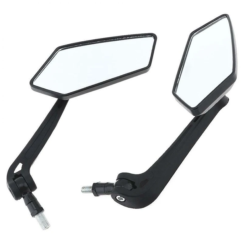 2pcs Universal Motorcycle Mirror Rearview Mirror Back Side E-Bike Motorbike Mirrors Stylish Design Modified Plated
