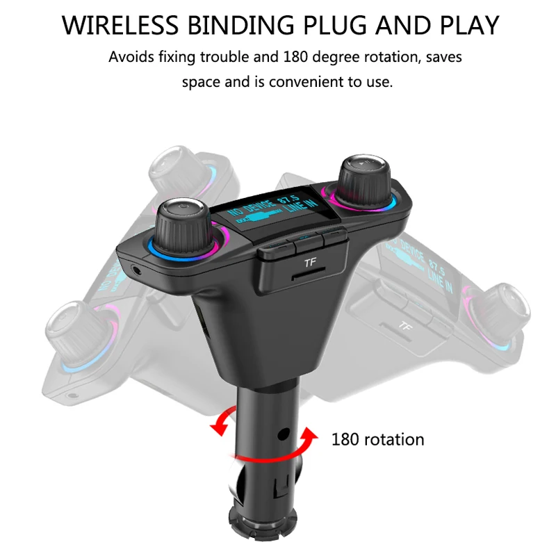 ANLUD FM передатчик Aux модулятор Bluetooth Handsfree Car Kit автомобильный аудио mp3 плеер с умным