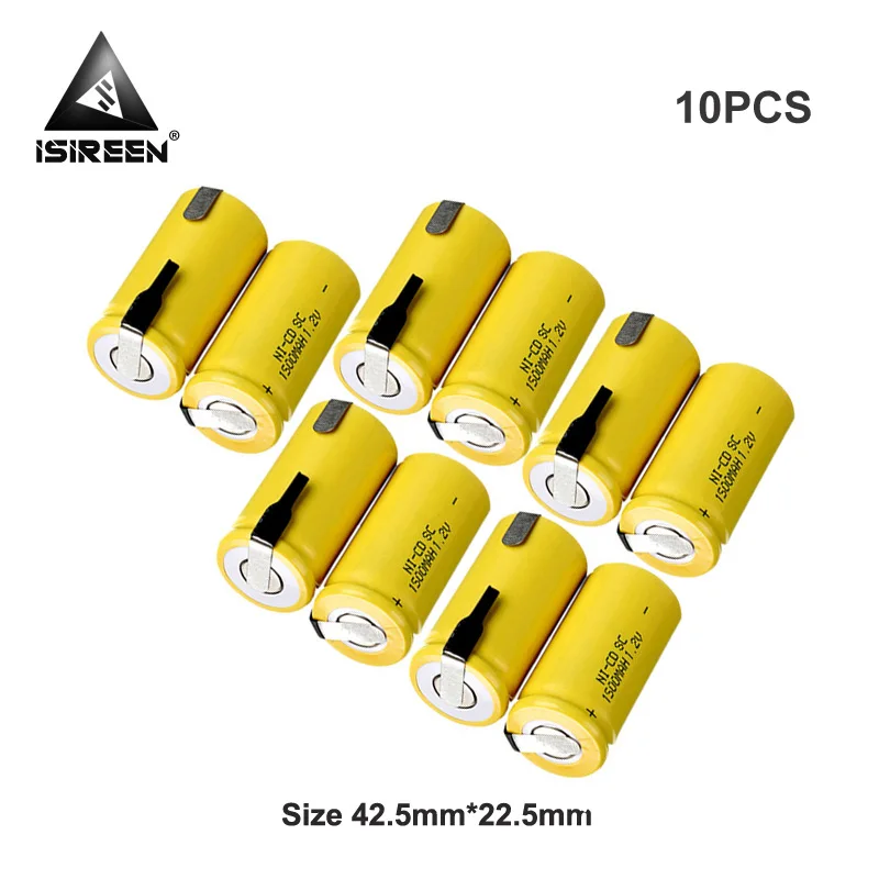 SC аккумуляторные батареи Ni-CD 1 2 V 1500mAh DIY Электроинструмент блоки sub Ni аккумулятор CD