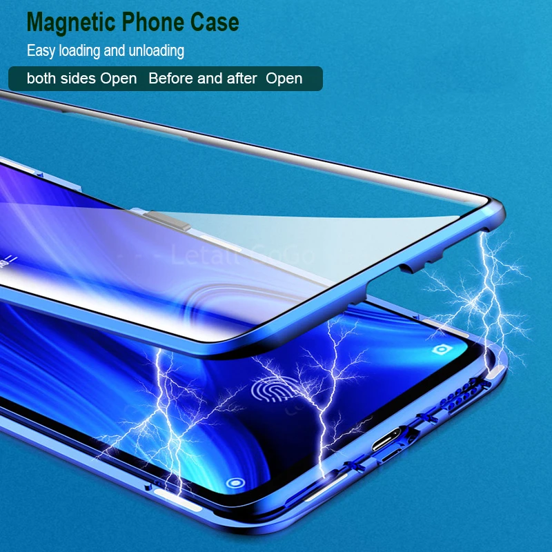 Чехол для redmi k20 pro магнитный металлический чехол xiaomi Pro двухсторонний стеклянный