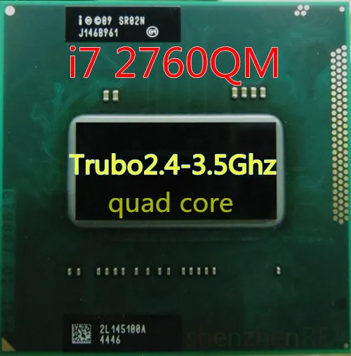 Процессор intel для ноутбука i7 2760qm ЦП 2 4 ГГц до 3 5 6 Мб PGA988 Turbo Boost PGA официальная версия