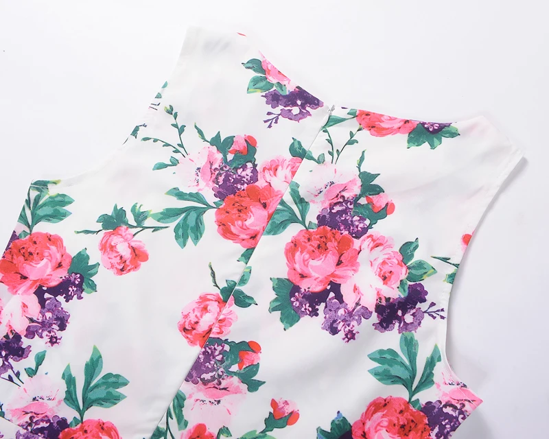 Женское офисное платье с цветочным принтом винтажное Одри Хепберн в стиле 50-60-х