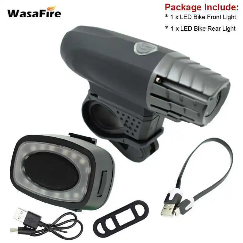 Велосипедный фонарь WasaFire XPE перезаряжаемый через USB Передний светодиодный