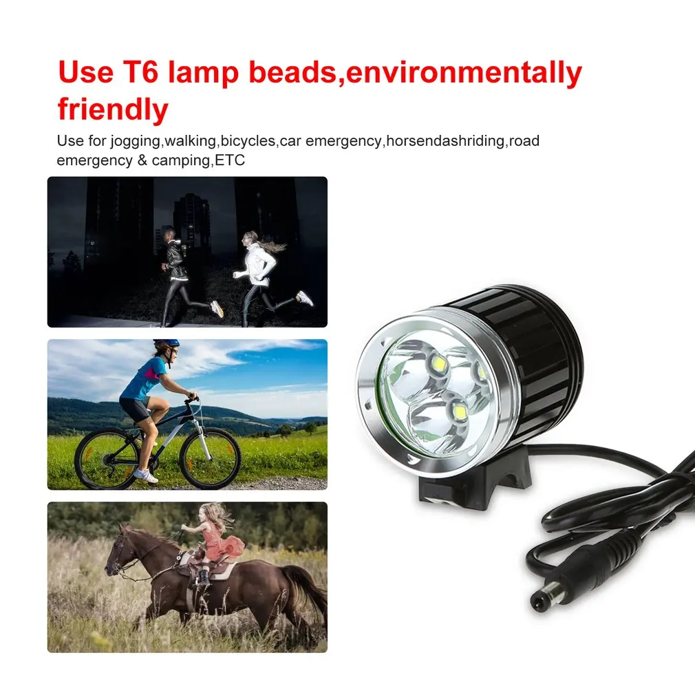 4 режима перезаряжаемый водонепроницаемый фонарь для велосипеда 6400 мАч T6