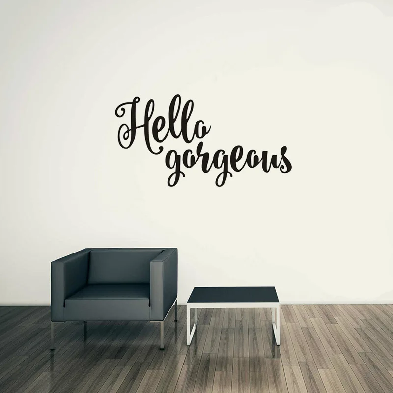 Hello Великолепная Наклейка на стену Мотивационная Цитата Съемная вдохновляющие