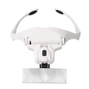 Увеличительное стекло, 5 регулируемых линз, со светодиодсветильник кой для наращивания ресниц, лупа для ресниц