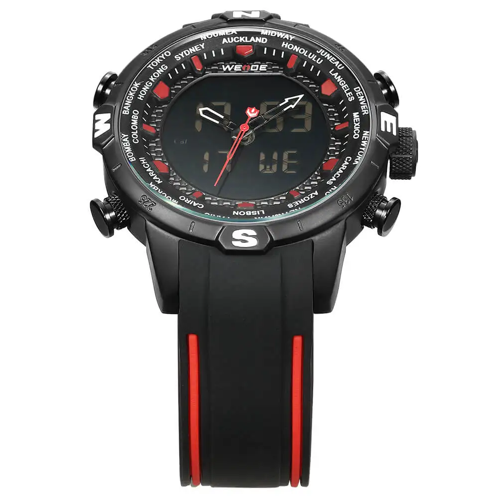 WEIDE оригинальный силиконовый ремешок цифровые водонепроницаемые Функциональные