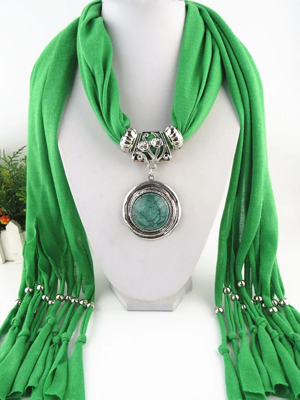 Популярные шарфы круглый шарф с подвеской женские модные ювелирные изделия на