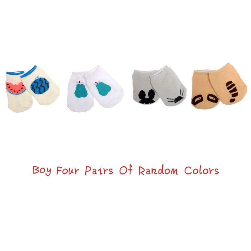 Boy random color Новые детские носки унисекс для новорожденных 0-36 месяцев нескользящие носки для мальчиков детские красивые хлопчатобумажные носки для девочек с животным узором с изображением кролика - Цвет: Boy random color