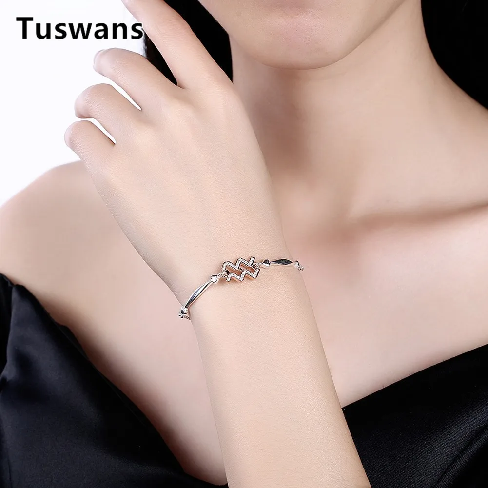 Женский браслет из серебра 100% пробы с 12 созвездиями|charm bracelet|bracelet withbracelet fashion |
