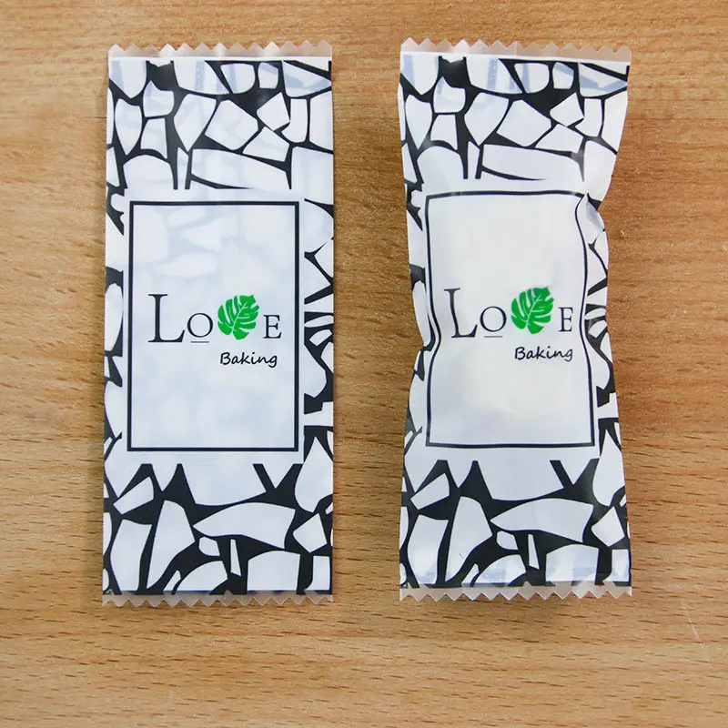 White Love LBSISI Life 200 шт нуга сахара пластиковые пакеты арахиса конфеты обертки ручной работы конфеты обертывание Хлебобулочные украшения упаковка 4*9,5 см - Цвет: White Love