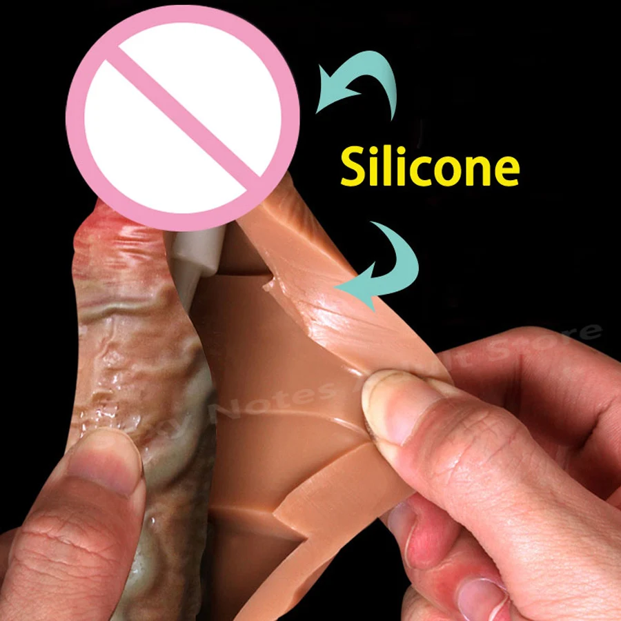 Суперреалистичный мягкий Телескопический Искусственный Пенис с подогревом