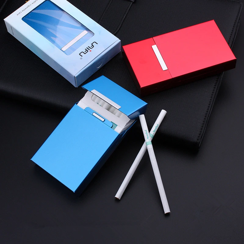 Women Magnetic Flip Cigarette Case Box Aluminium Alloy Herb Metal Cigar Hold 20pcs Fine Cut | Дом и сад