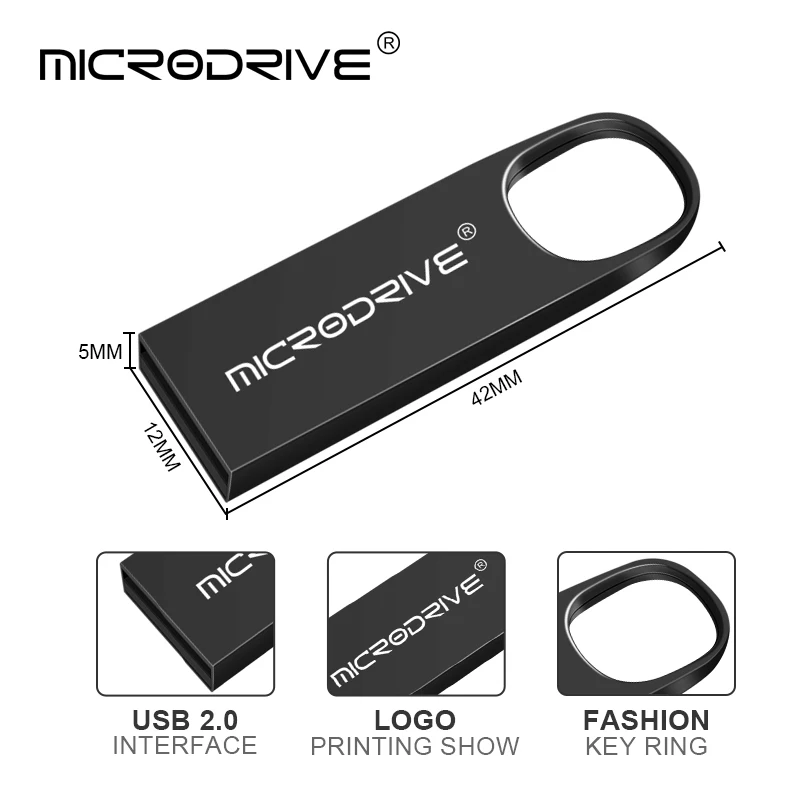 Водонепроницаемый металлический USB флеш-накопитель 128 Гб 64 ГБ 32 ГБ 16 ГБ 8 ГБ 4 ГБ 3 цвета мини-металлическая флешка, подарок U диск