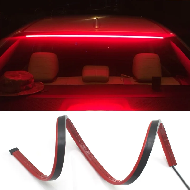 

Waterproof Car LED Light Strip DC 12V Red 3014 SMD High Additional Brake Lights with Sequential Turn Signal Lamp