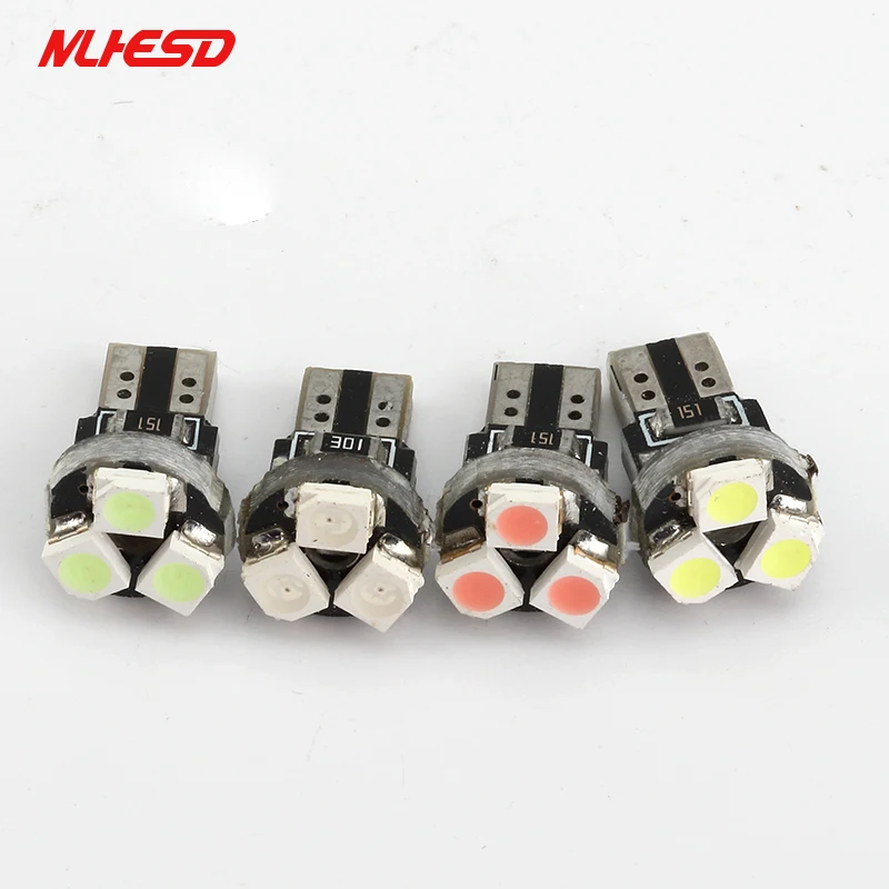 100 шт. T5 светодиодный 3528 1210 3smd Авто Датчик приборной панели лампа фонарь освещения
