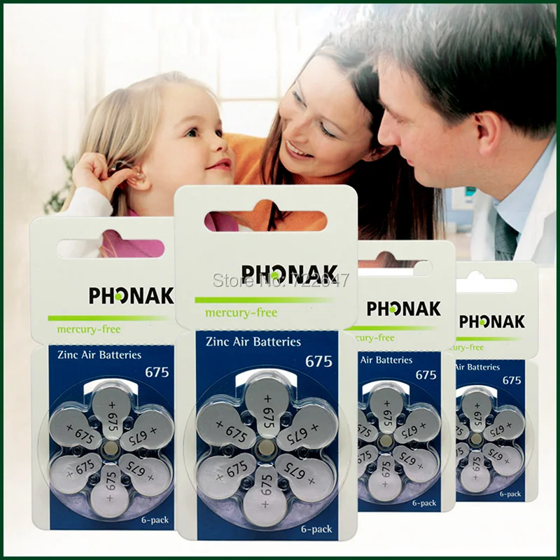 Высокопроизводительные батареи для слухового аппарата Phonak 675 675a a675 p675 pr44 1 45 в