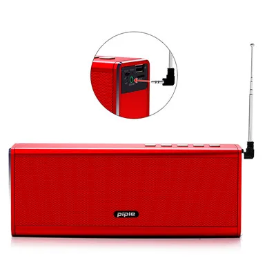 4000 мАч HiFi портативный беспроводной мини Bluetooth динамик 20 Вт супер бас стерео звук музыка динамик для мобильных телефонов - Цвет: FMred