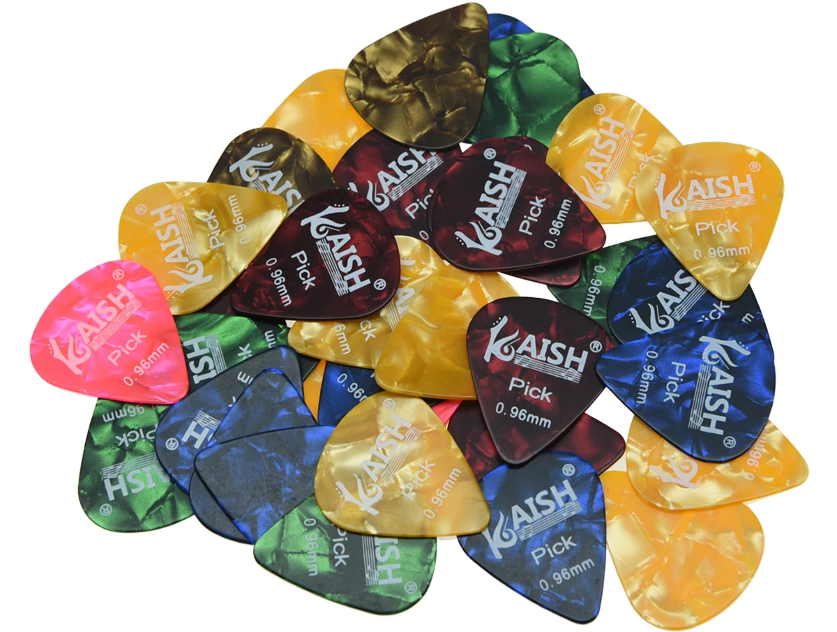 

KAISH 60pcs Smooth Acoustic Electric Guitar Pick Picks 0.96mm Thickness Celluloid Plectrum Plectrums