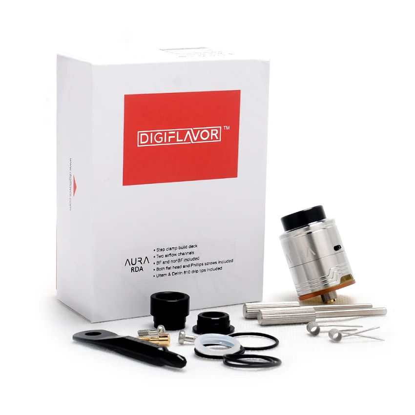 Оригинальный Digiflavor Aura RDA танк 1 5 мл для 510 электронная сигарета Механическая Mod
