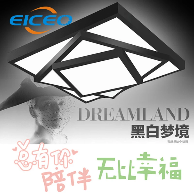 

(EICEO) LED Ceiling Lamp Living Room Lamp Creative Bedroom Square Ceiling Light Modern Bedroom Lighting AC185-265V free shipping