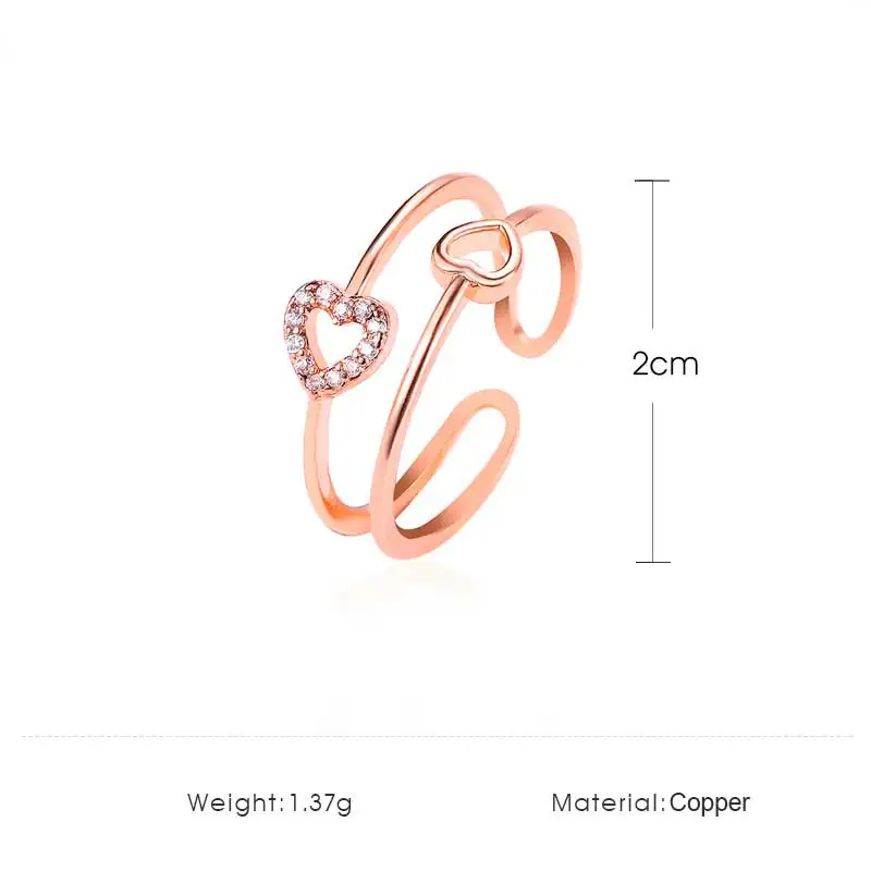 Женское модное кольцо золотого цвета в форме сердца Обручальное Гламурные