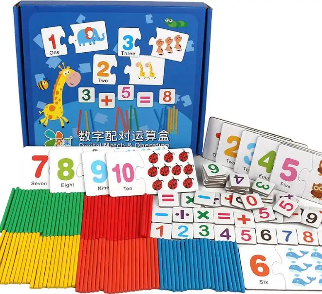 

2019 New Kids Math Educational Toy Numbers Matching Game Toys for Children 3-7 Years
