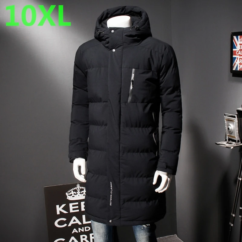 Зимняя мужская хлопковая подкладка 10XL 9XL 8XL сохраняющее тепло Свободное пальто