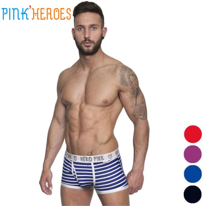 Нижнее белье мужское в полоску с бахромой feb30|pink hero|panties menmen boxer underwear |