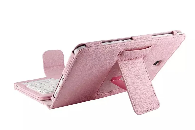 Съемный беспроводной Чехол книжка из искусственной кожи с Bluetooth клавиатурой для
