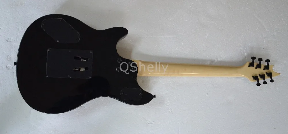 Высшее качество QShelly под заказ Зеленый стеганый кленовый верх Черный Floyd Tremolo