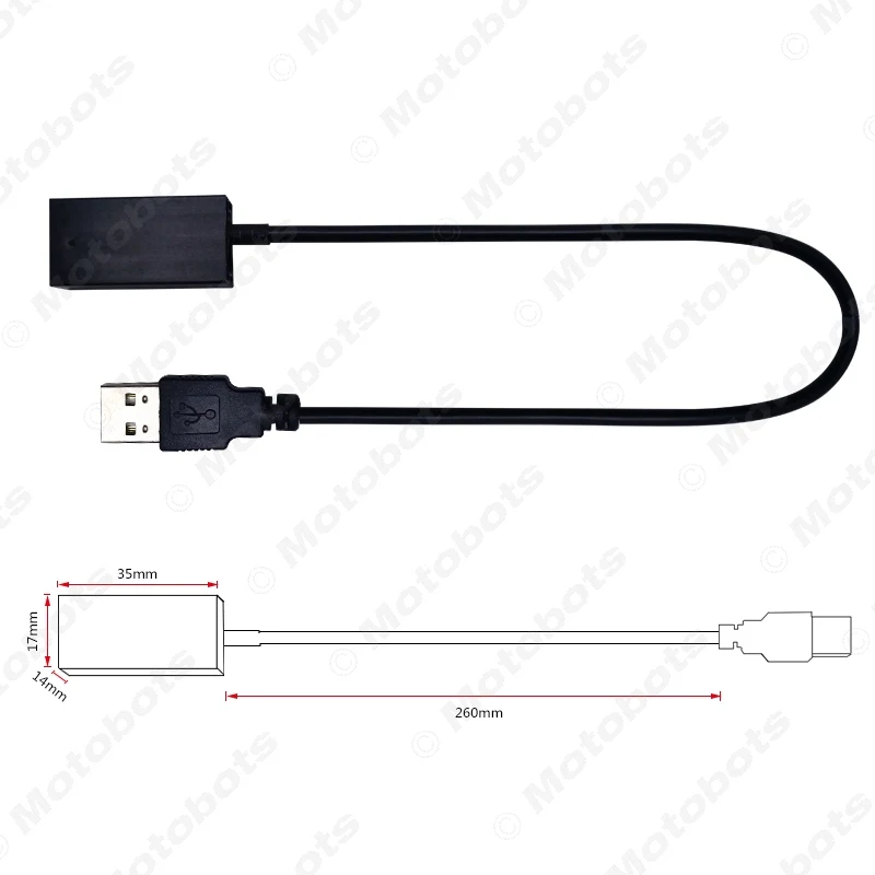 FEELDO 20 шт. USB AUX удлинитель Кабель-адаптер провода для MITSUBISHI Outlander/ASX/Lancer вперед OEM головное устройство аудио медиа система