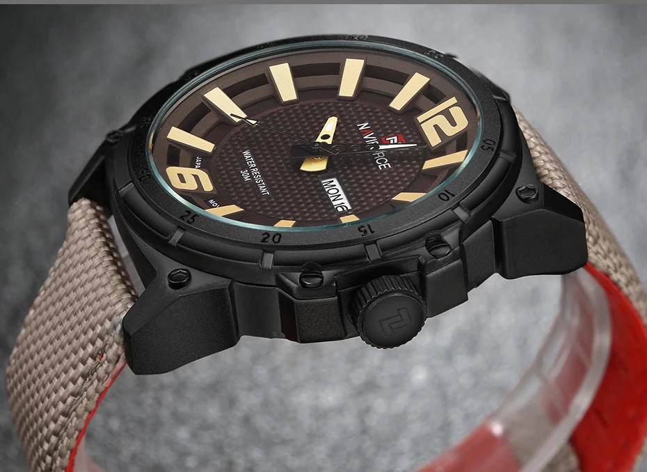NAVIFORCE спортивные мужские часы нейлоновый ремешок военные кварцевые часы Роскошные мужские водонепроницаемые часы Дата наручные часы Relogio Masculino