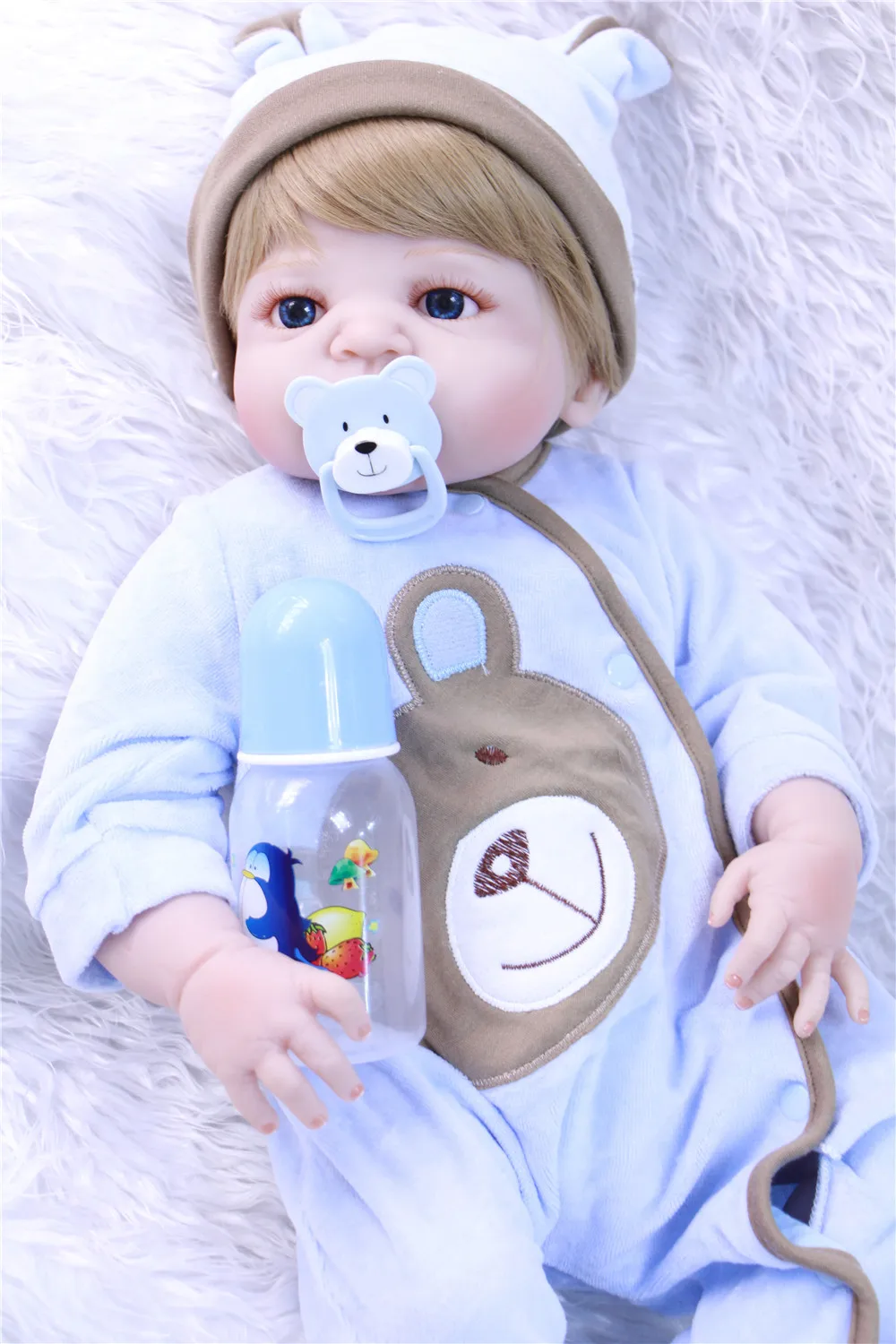 NPK Кукла reborn 23 "полностью силиконовая кукла для маленьких мальчиков детский