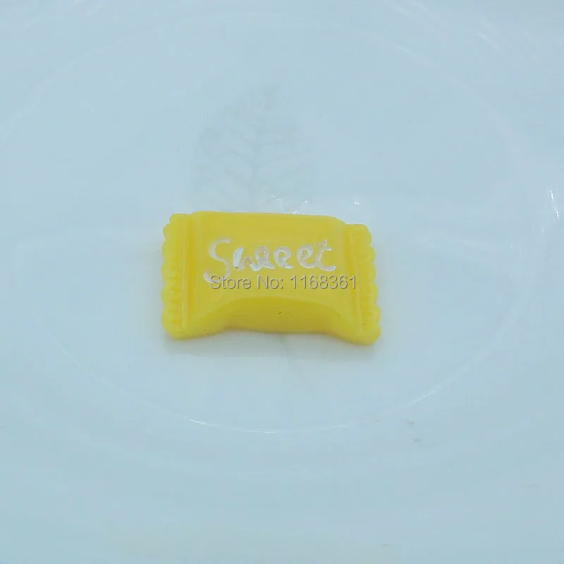 

1 шт./лот Смола плоская задняя часть желтая Сладкая Конфета 23 мм имитация еды Кабошон Записки DIY Украшение Телефона B303-9