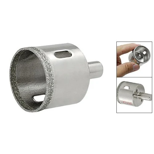 

WSFS Hot New 35mm Silver Tone Diamond Coated Glass Ceramic Hole Saw Cutter Tool