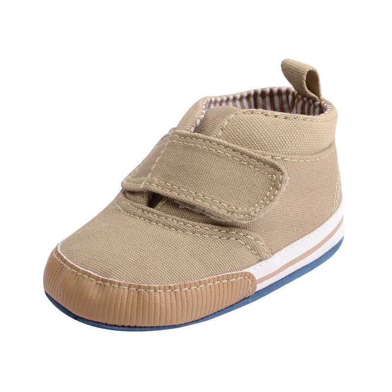 Обувь для новорожденных и малышей однотонные мокасины на липучке мягкая