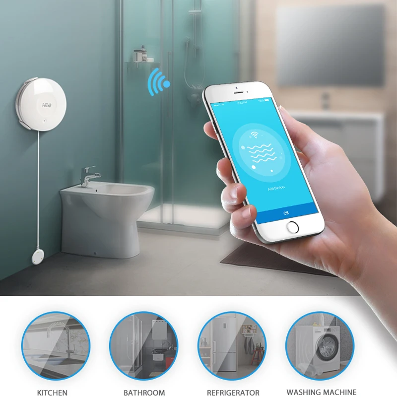 Нео Смарт Wi Fi протечка воды сенсор детектор утечки приложение уведомления