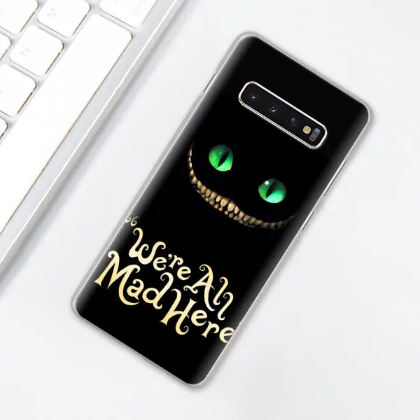 010 Алиса в стране чудес чеширские кошки Чехол для телефона для samsung Galaxy S10e S10 Plus S7 S8 S9 Plus Note 8 9 10 Plus M30 жесткий чехол - Цвет: 010