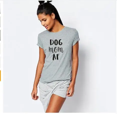 Летняя Подарочная футболка для девочек с принтом Собака мама Af забавная собака