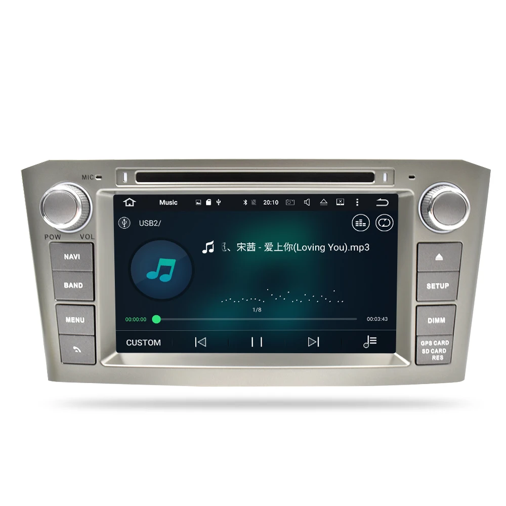 Ips экран Android 9,1/9,0 автомобильный dvd-плеер gps навигация Мультимедиа Стерео для Toyota Avensis T25 2003-2008 Радио Аудио головное устройство