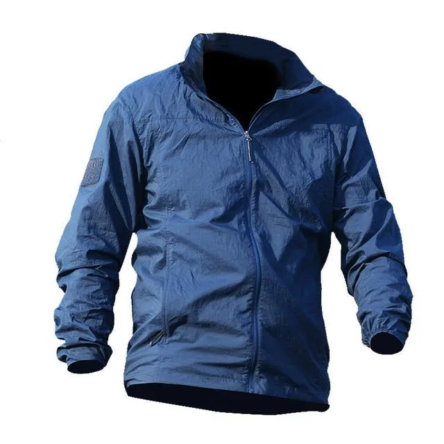 Summer Men Hiking Breathable Hooded Raincoat Fishing Thin Army Military Jackets UPF50+ Waterproof Quick Dry Tactical Skin Jacket | Спорт и