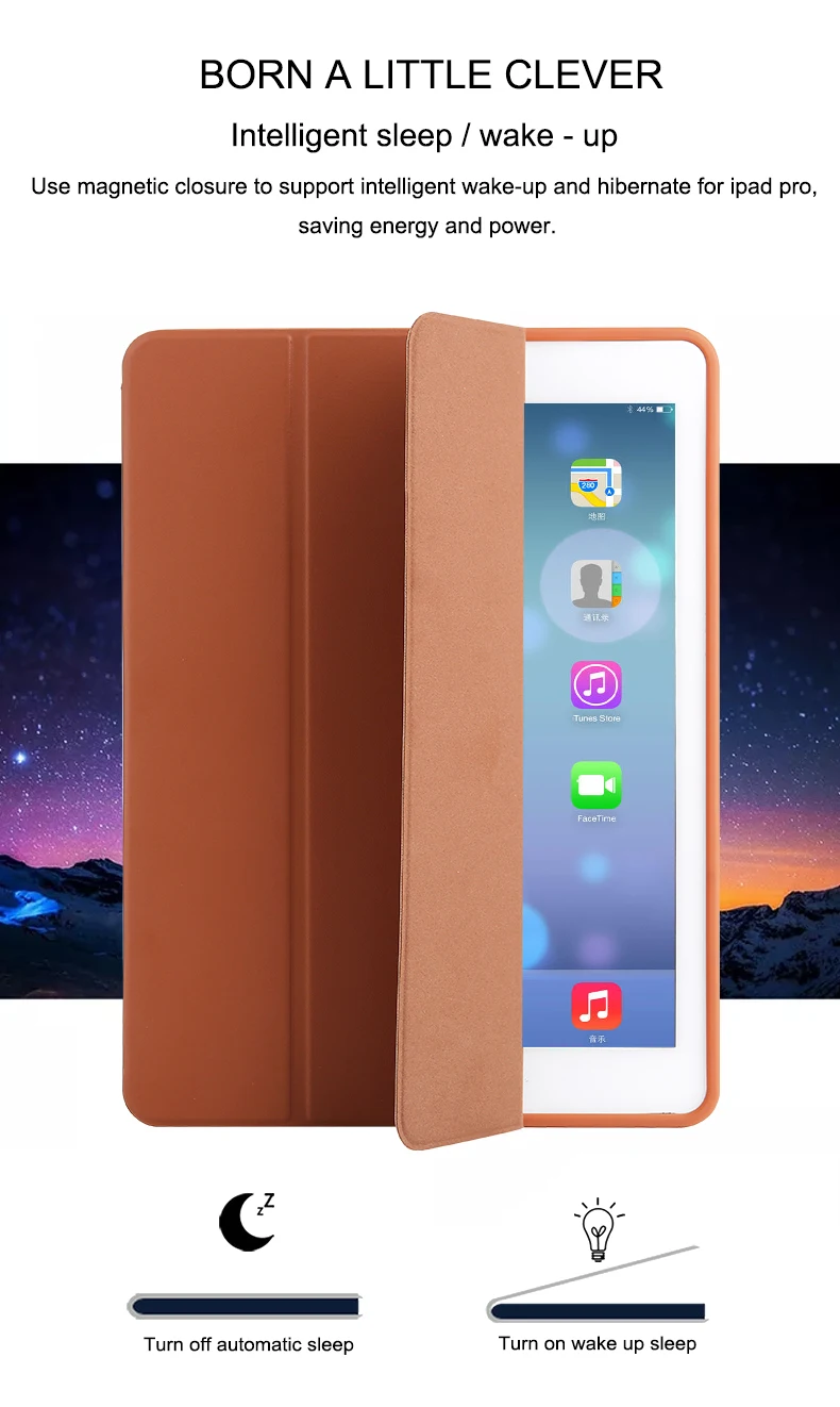 Чехол из искусственной кожи для iPad Pro 10 5 тонкий смарт чехол с автоматическим