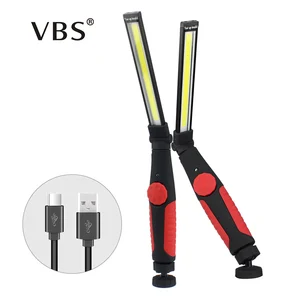 Приглушаемая светодиодная вспышка USB COB, фонасветильник для механика, рабочего магазина, светодиодная перезаряжаемая Рабочая лампа, магнитная Поворотная вспышка для ремонта автомобиля