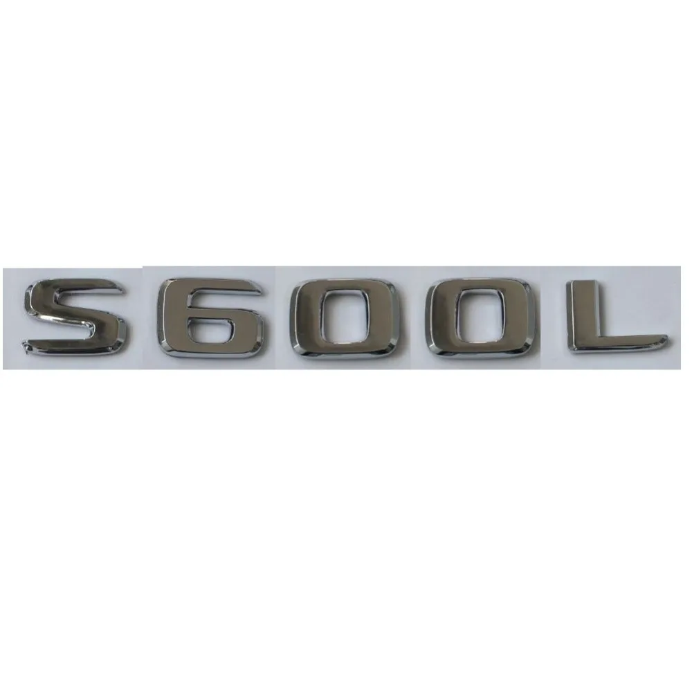 

Flat Chrome ABS Rear Trunk Letters Badge Badges Emblem Emblems Sticker for Mercedes Benz Maybach S Class S600L 2017 -2019